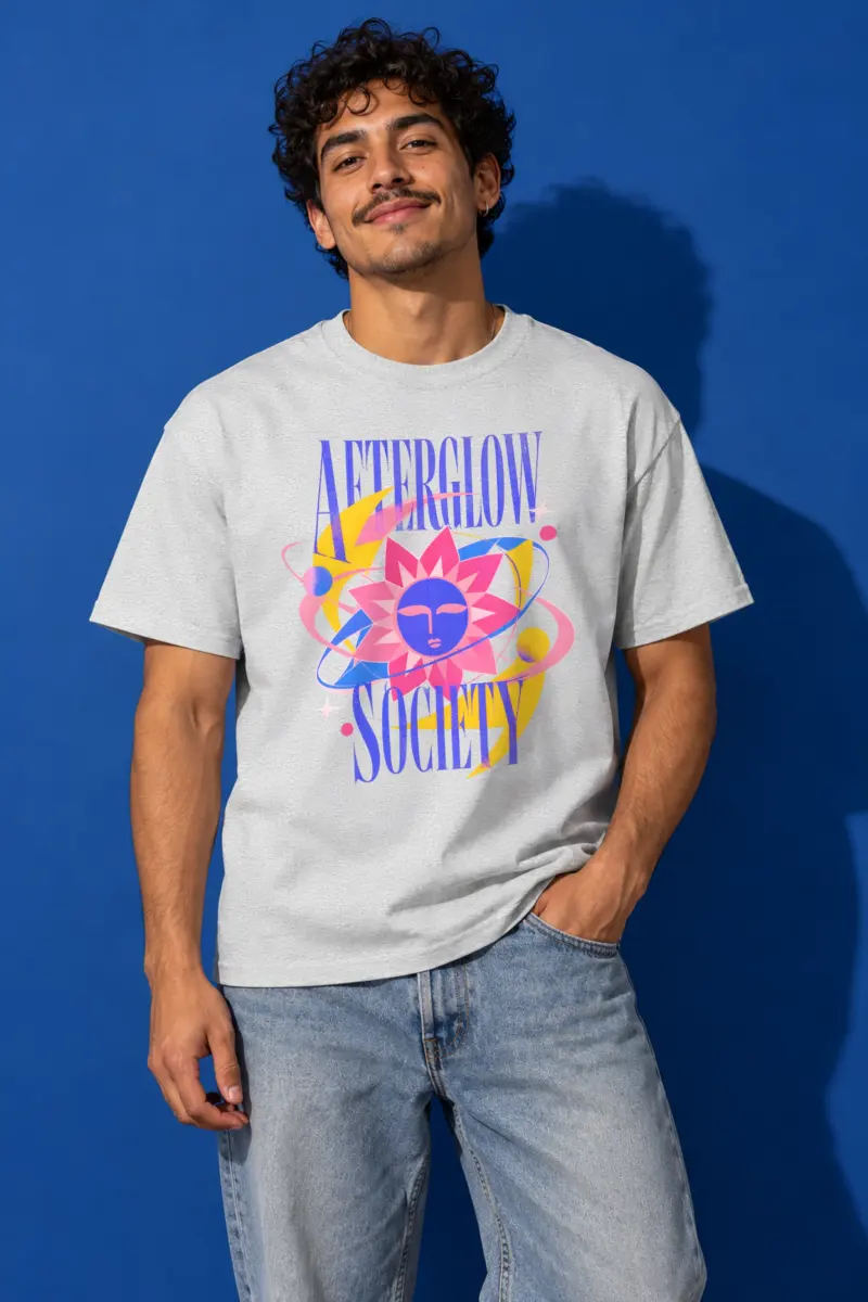 "Afterglow society" Heavyweight Unisex Crewneck T-shirt