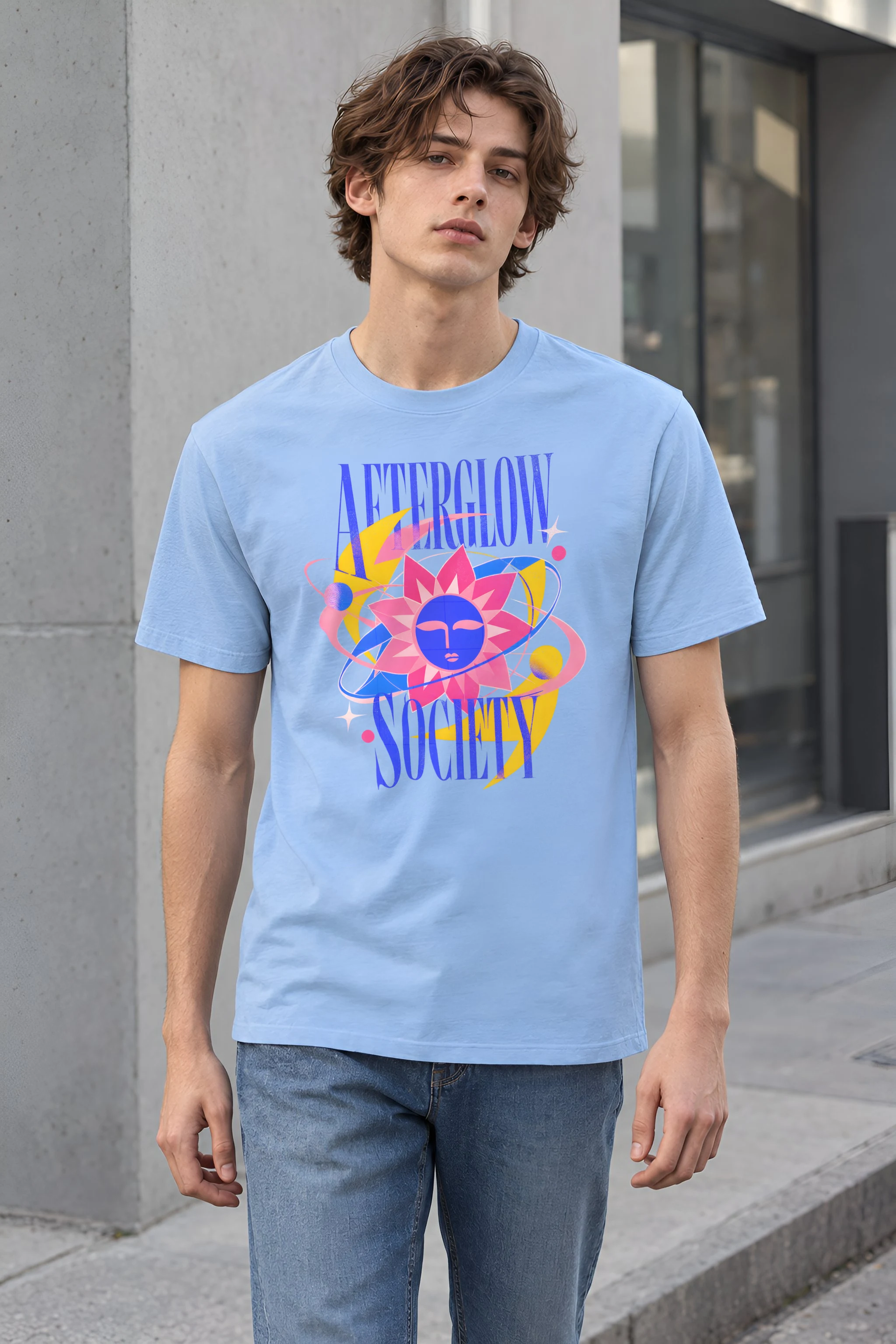 "Afterglow society" Heavyweight Unisex Crewneck T-shirt