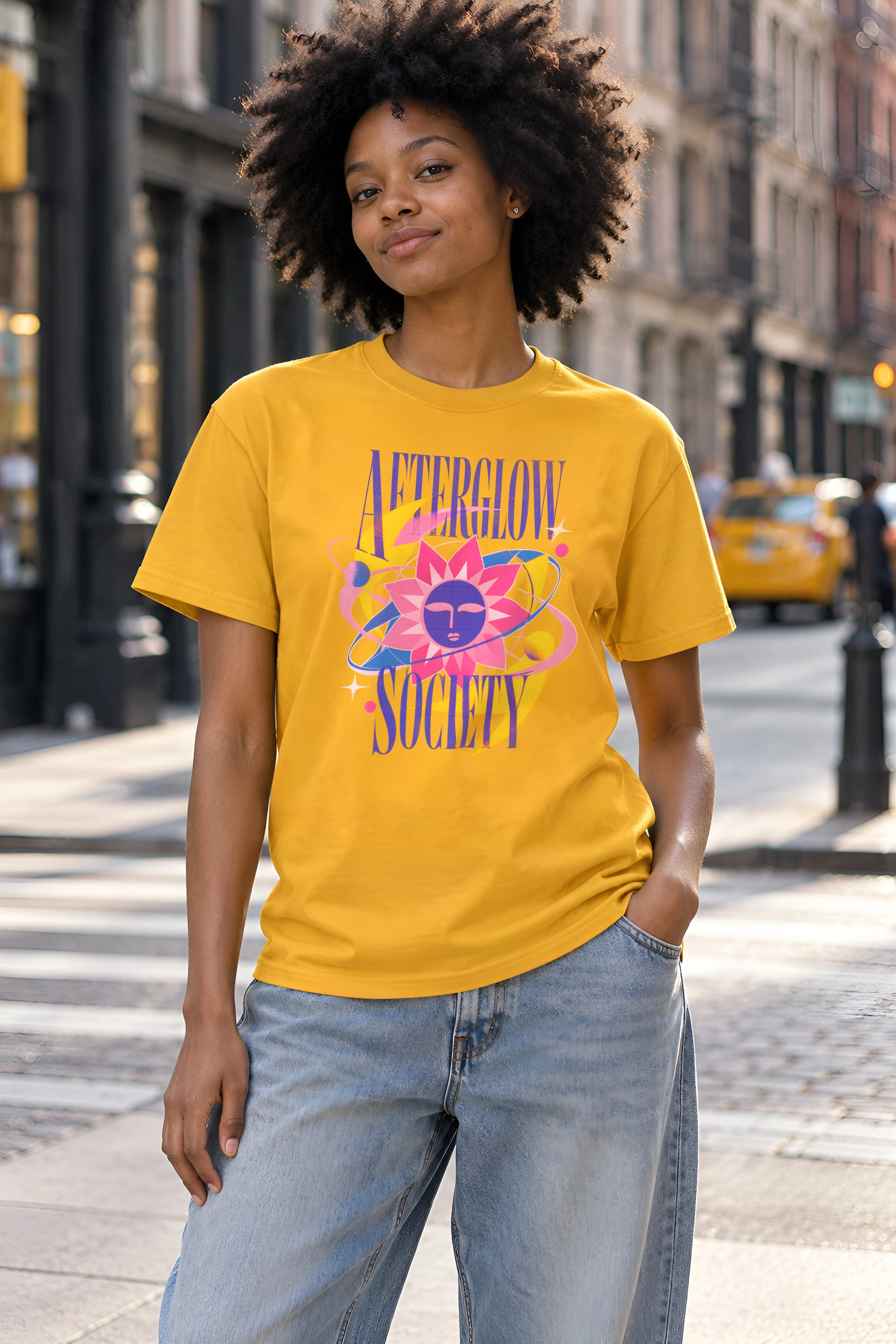 "Afterglow society" Heavyweight Unisex Crewneck T-shirt