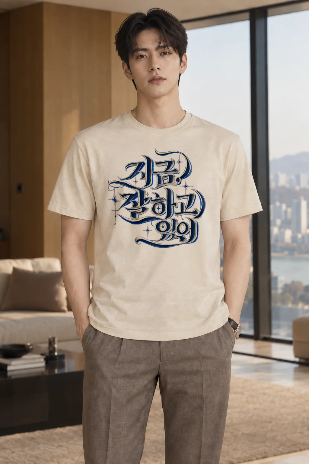 "Allez Les Bleus" Heavyweight Unisex Crewneck T-shirt | Gildan 5000