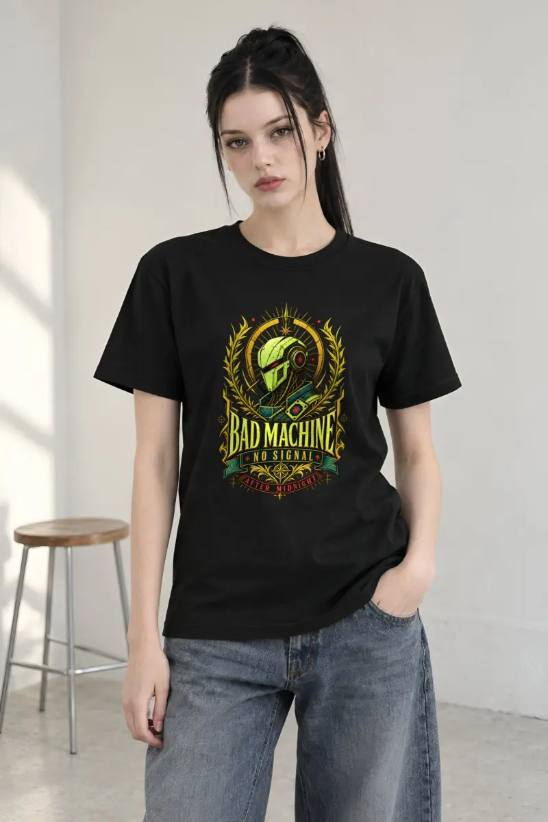 "Bad Machine" Heavyweight Unisex Crewneck T-shirt