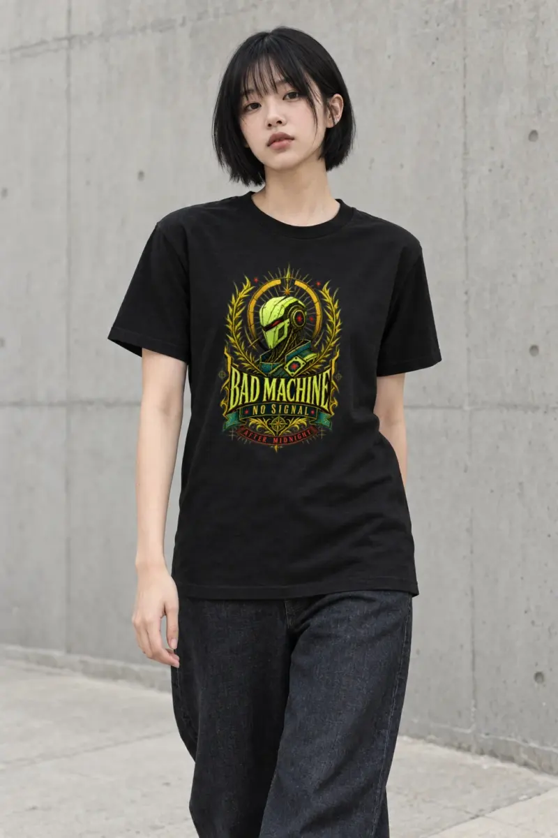 "Bad Machine" Heavyweight Unisex Crewneck T-shirt