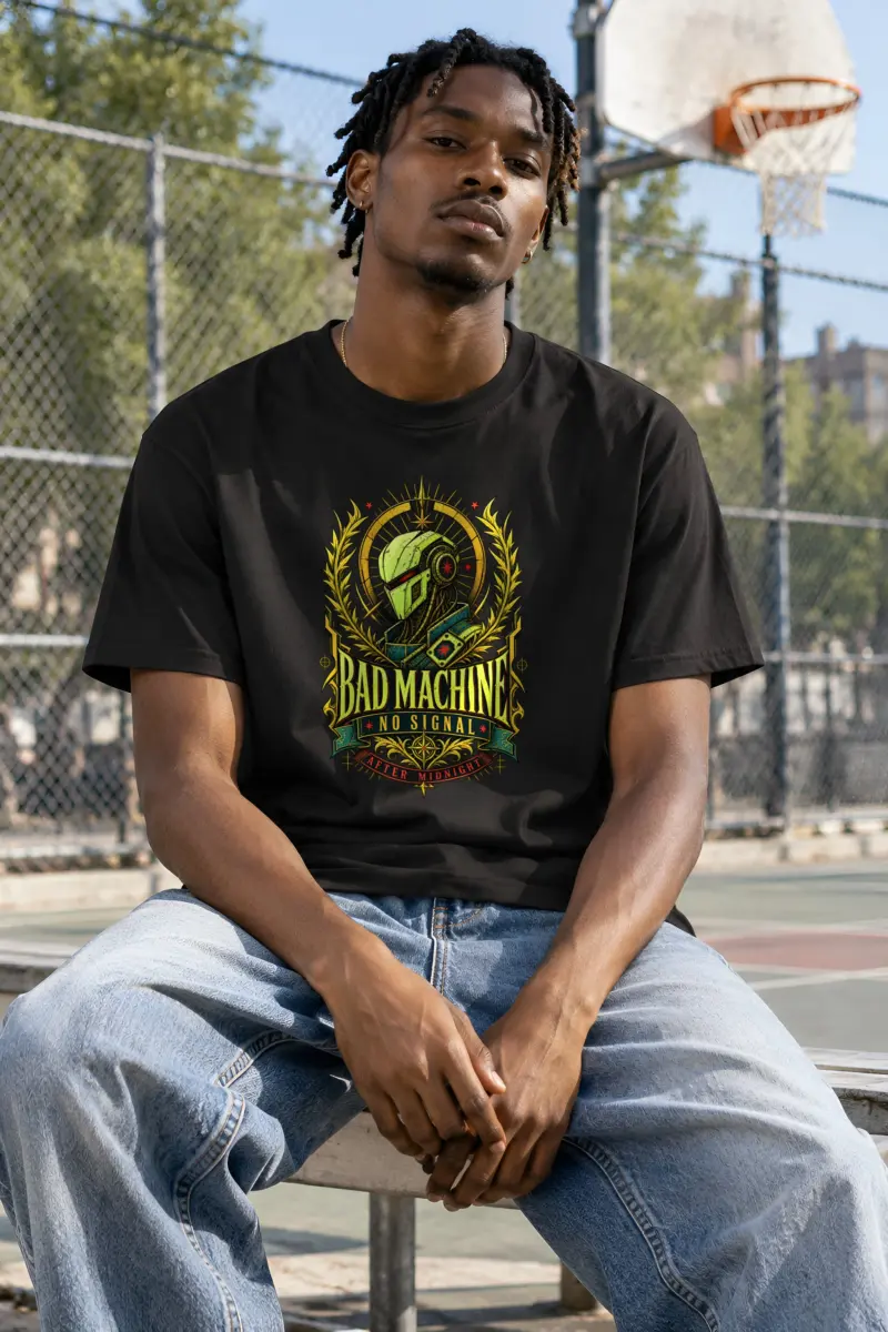 "Bad Machine" Heavyweight Unisex Crewneck T-shirt