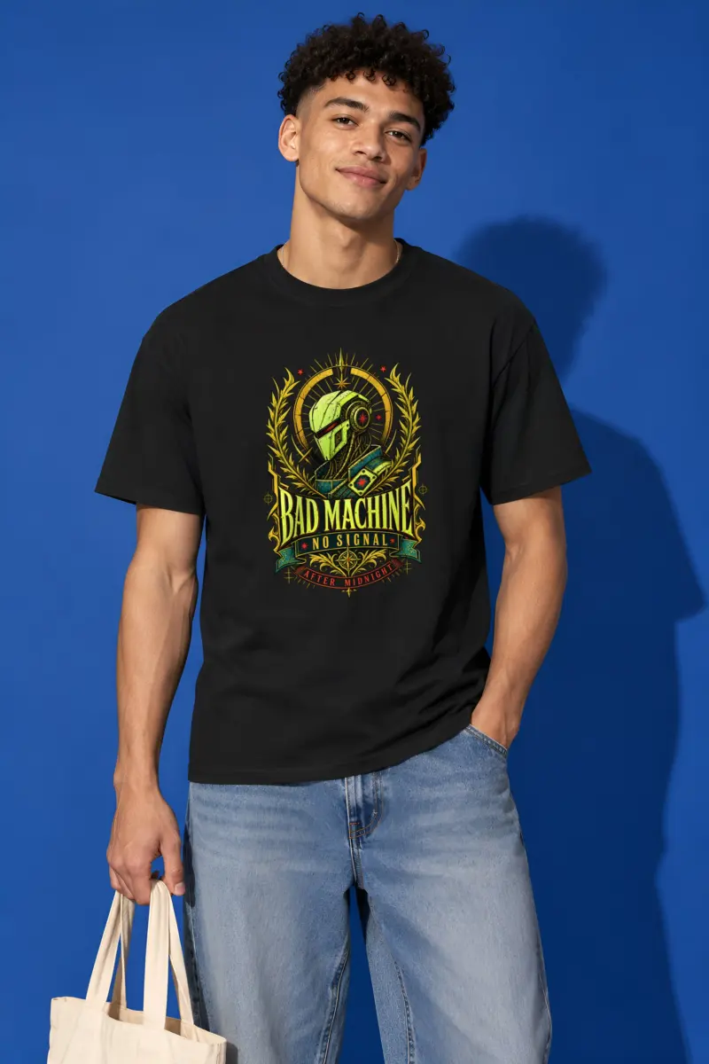 "Bad Machine" Heavyweight Unisex Crewneck T-shirt