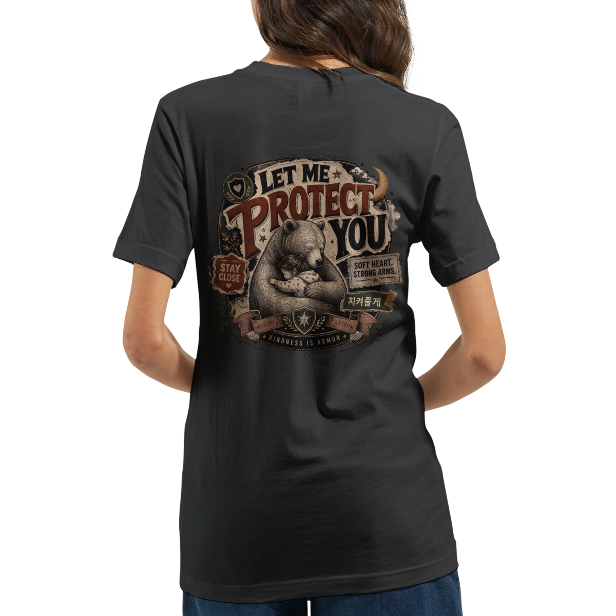 "Let me protect you" Premium Unisex Crewneck T-shirt | Bella + Canvas 3001