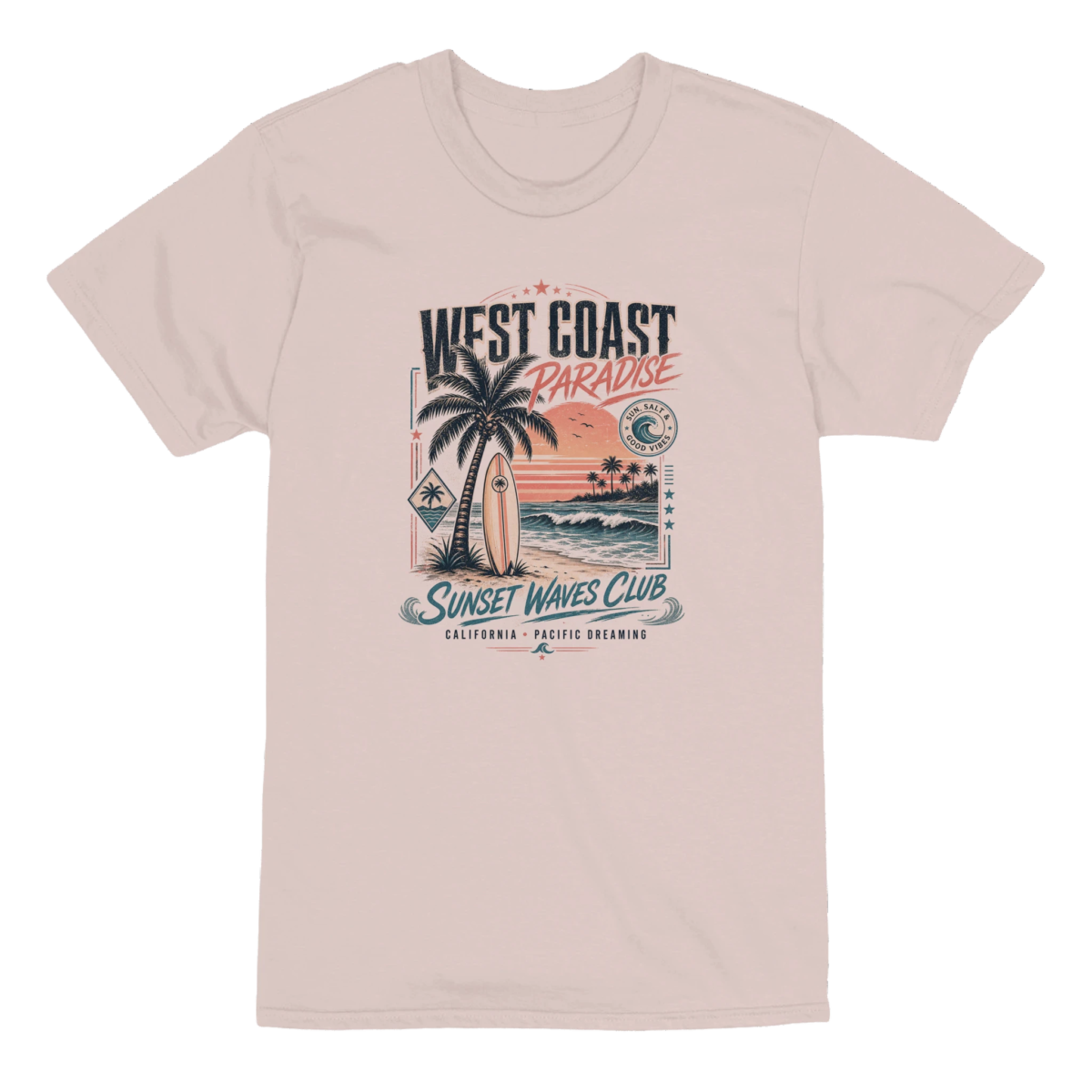 "West coast" Unisex Heavyweight T-Shirt | Bella + Canvas 3010