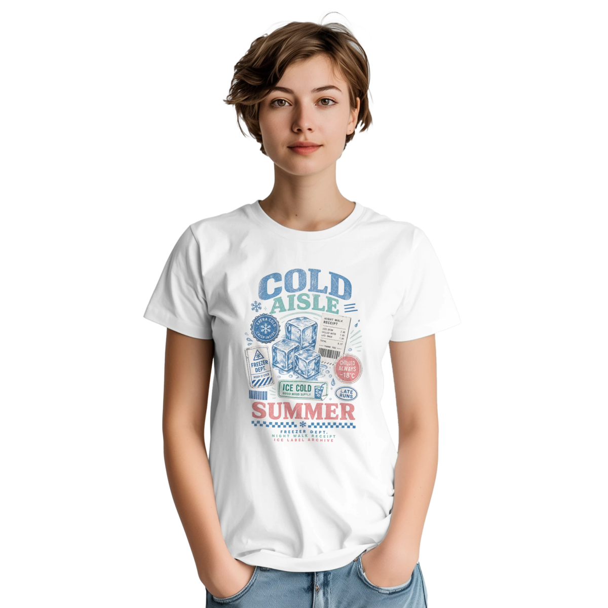 "Cold aisle" Heavyweight Unisex Crewneck T-shirt | Gildan® 5000