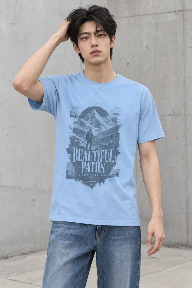 "Beautiful Paths" Heavyweight Unisex Crewneck T-shirt