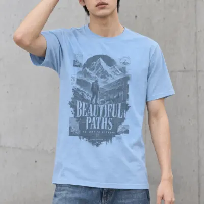 "Beautiful Paths" Heavyweight Unisex Crewneck T-shirt