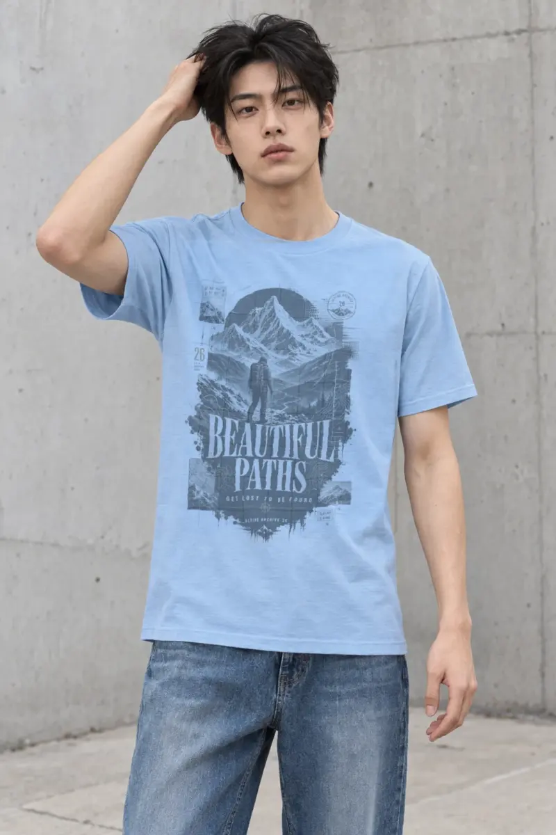 "Beautiful Paths" Heavyweight Unisex Crewneck T-shirt