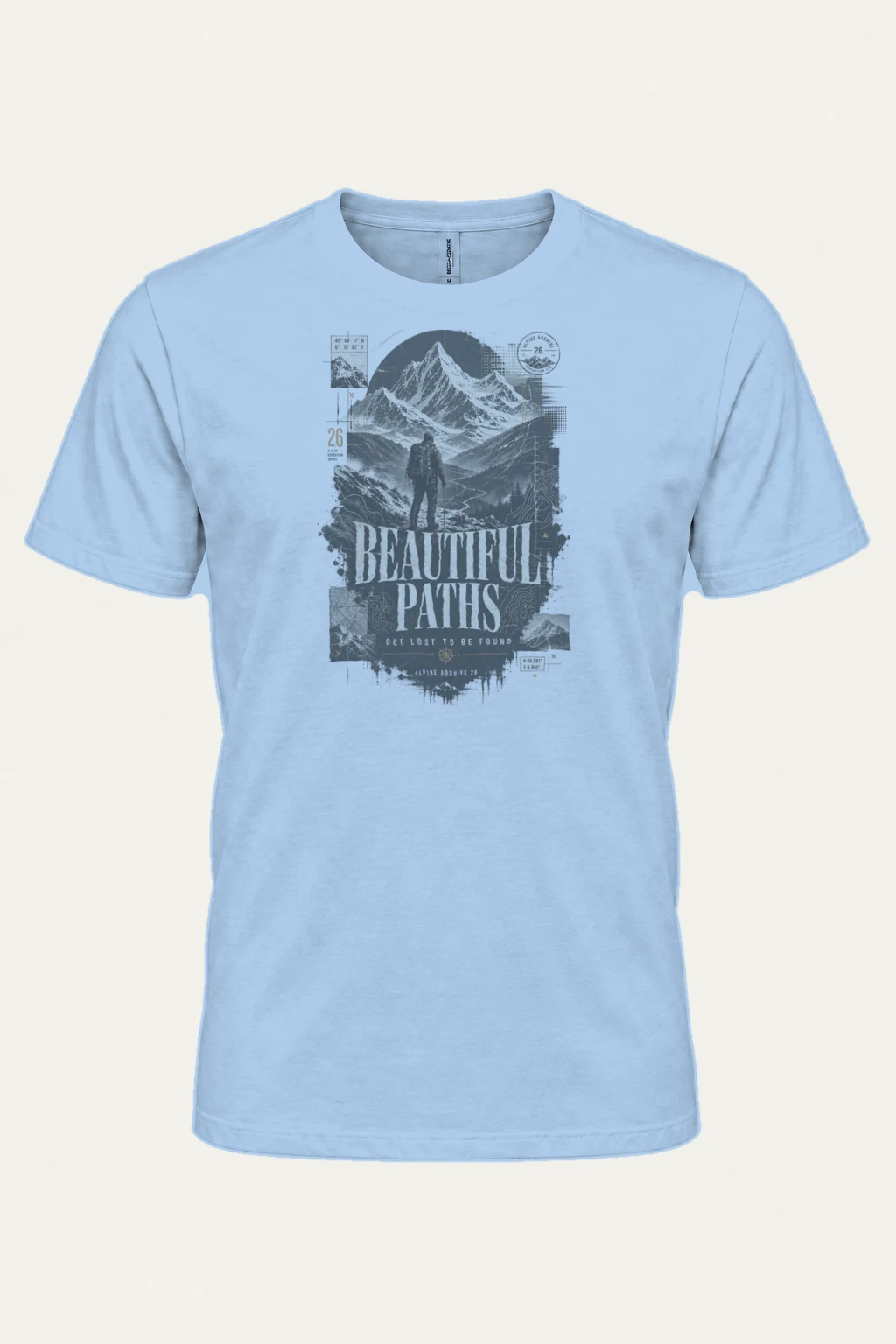 "Beautiful Paths" Heavyweight Unisex Crewneck T-shirt | Gildan 5000