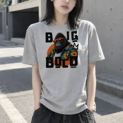 “BIG & BOLD” Heavyweight Unisex Crewneck T-shirt | Gildan 5000