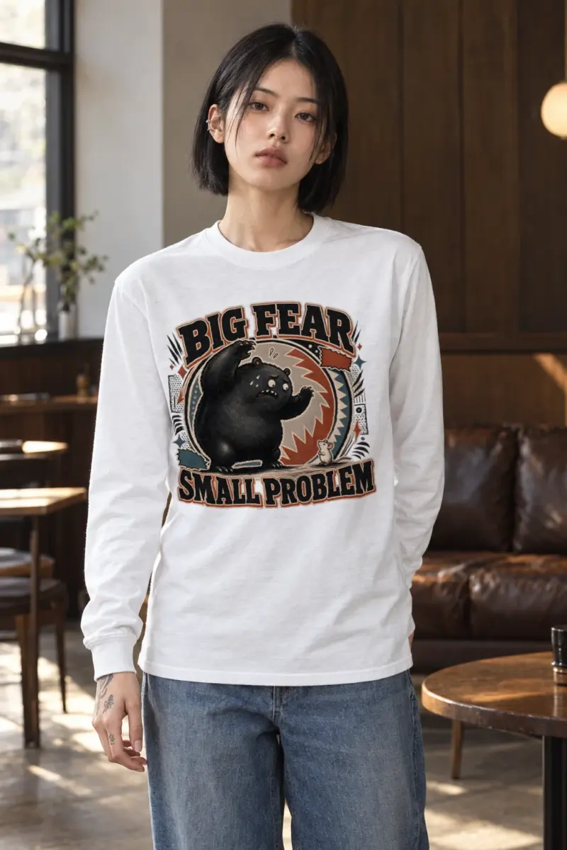 "Big fear small problem" Unisex Longsleeve T-shirt