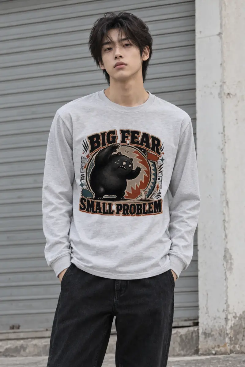 "Big fear small problem" Unisex Longsleeve T-shirt