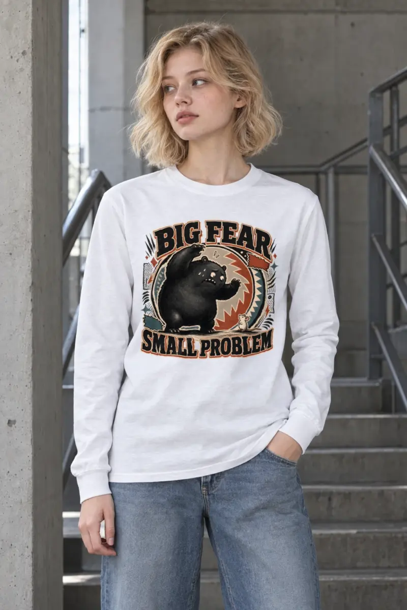"Big fear small problem" Unisex Longsleeve T-shirt