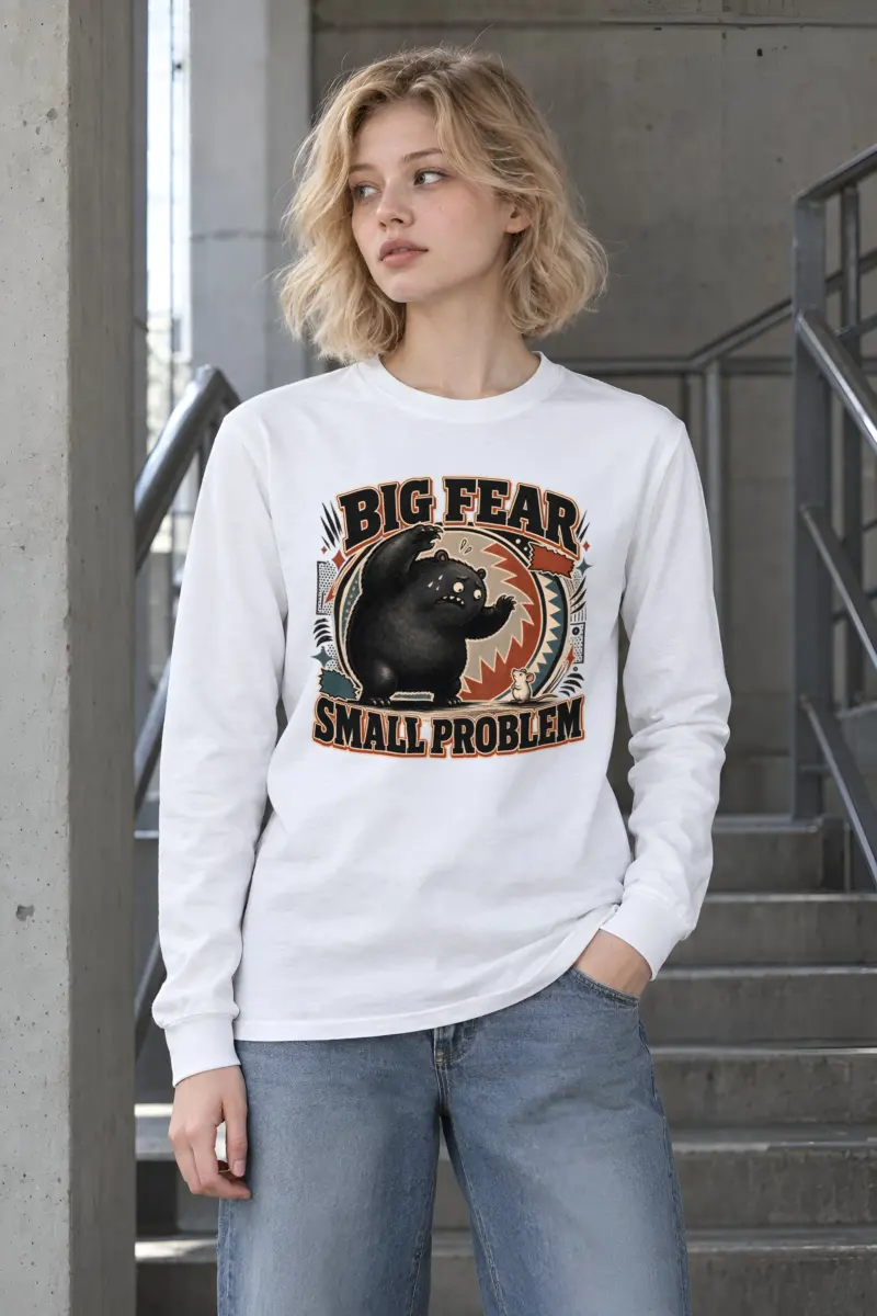"Big fear small problem" Unisex Longsleeve T-shirt