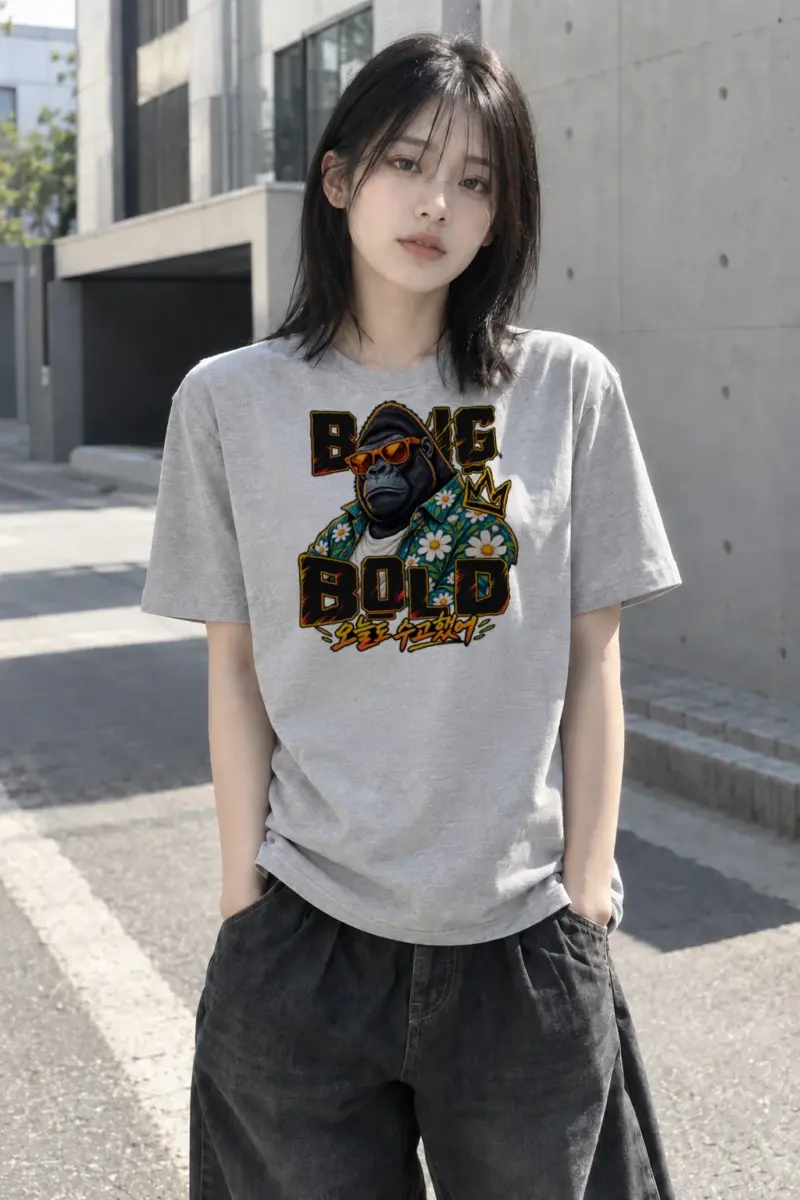 "Big King Bold" Heavyweight Unisex Crewneck T-shirt | Gildan 5000