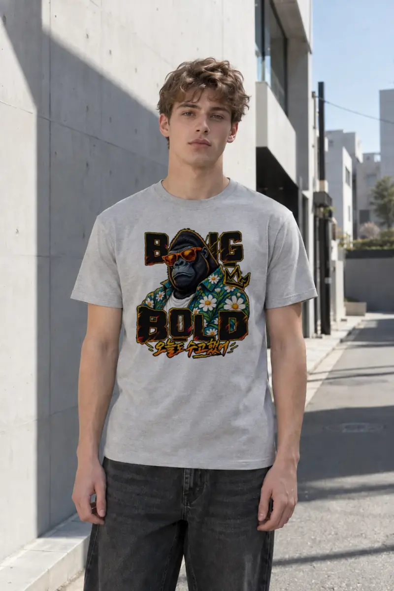 "Big King Bold" Heavyweight Unisex Crewneck T-shirt | Gildan 5000