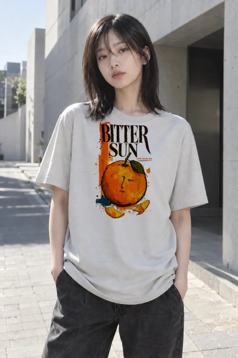 "Bitter Sun" Heavyweight Unisex Crewneck T-shirt | Gildan 5000
