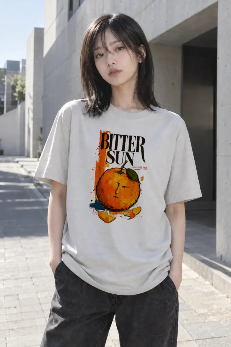 "Bitter Sun" Heavyweight Unisex Crewneck T-shirt | Gildan 5000