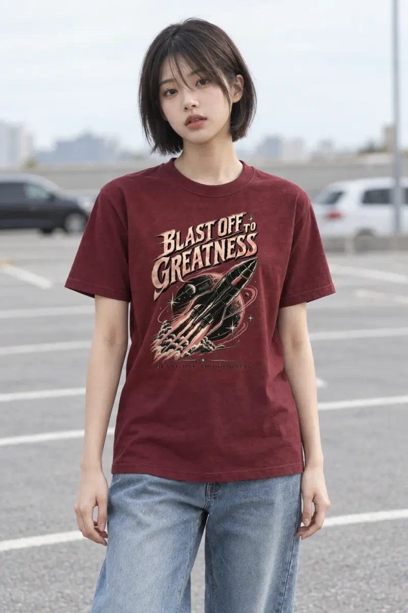 "Blast Off To Greatness" Heavyweight Unisex Crewneck T-shirt