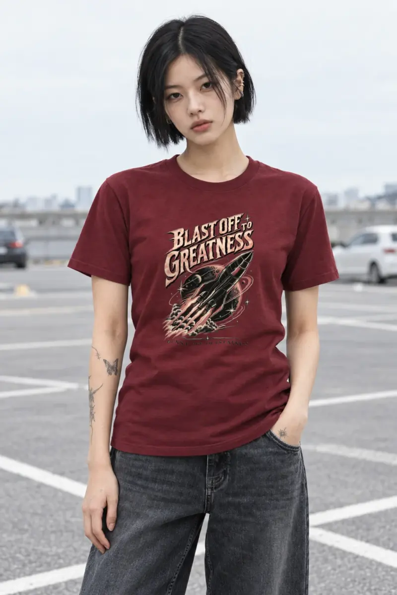 "Blast Off To Greatness" Heavyweight Unisex Crewneck T-shirt
