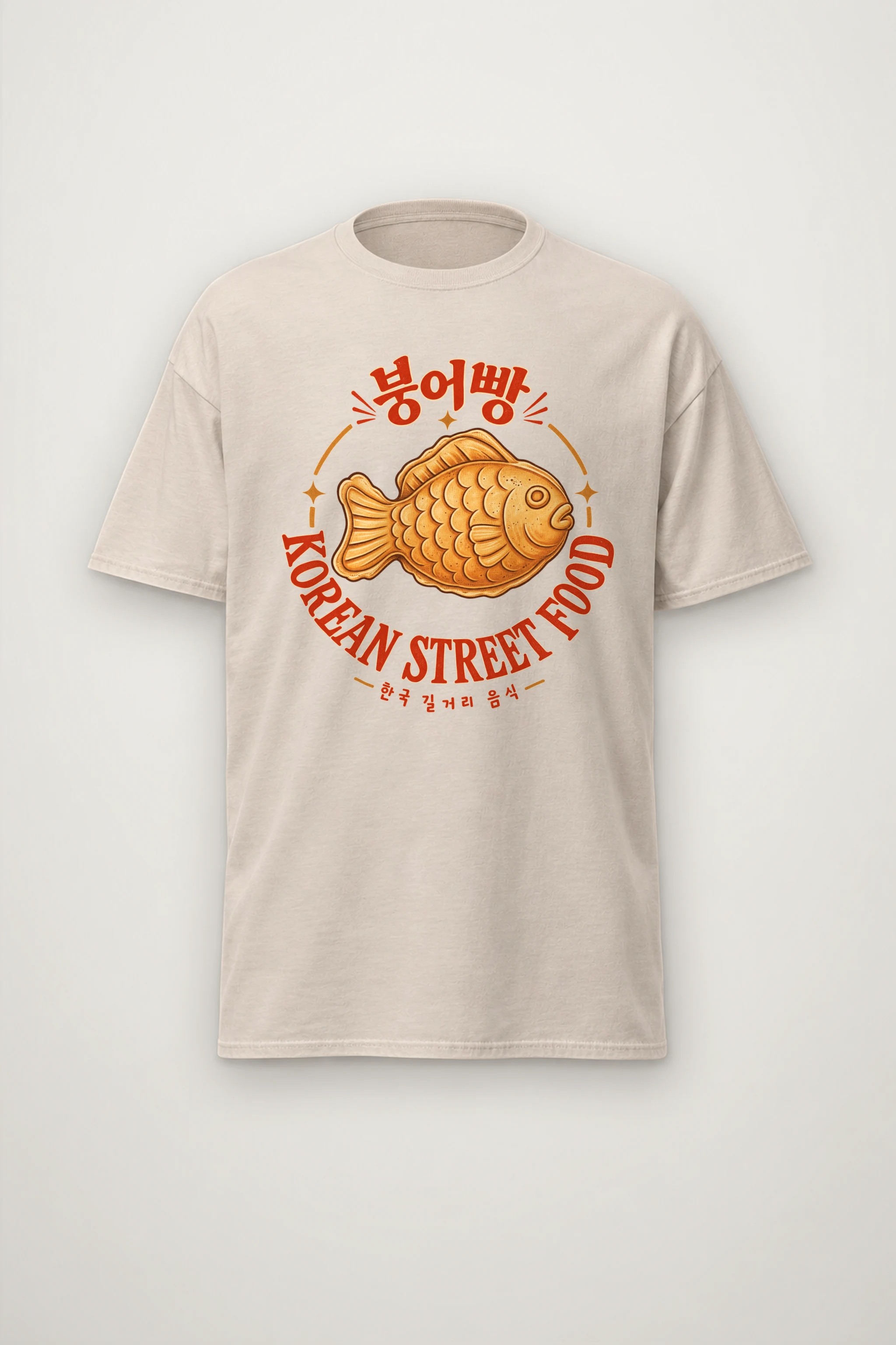 "Bungeoppang Street Food" Heavyweight Unisex Crewneck T-shirt