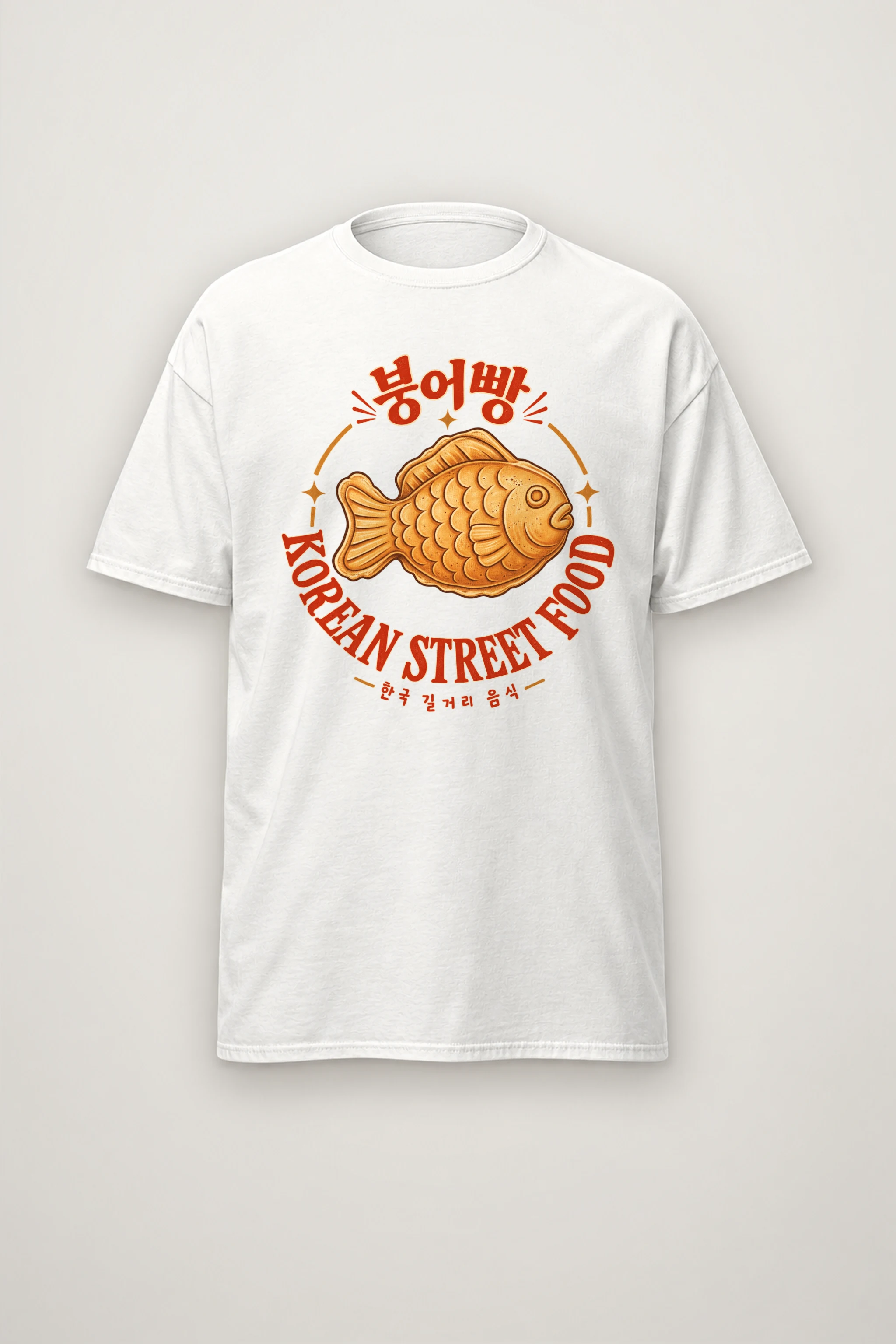"Bungeoppang Street Food" Heavyweight Unisex Crewneck T-shirt