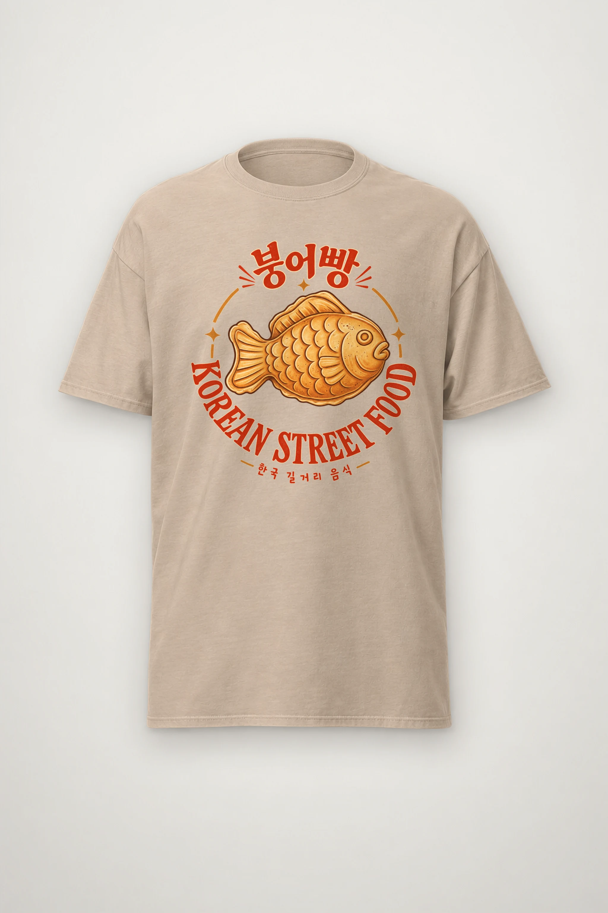 "Bungeoppang Street Food" Heavyweight Unisex Crewneck T-shirt