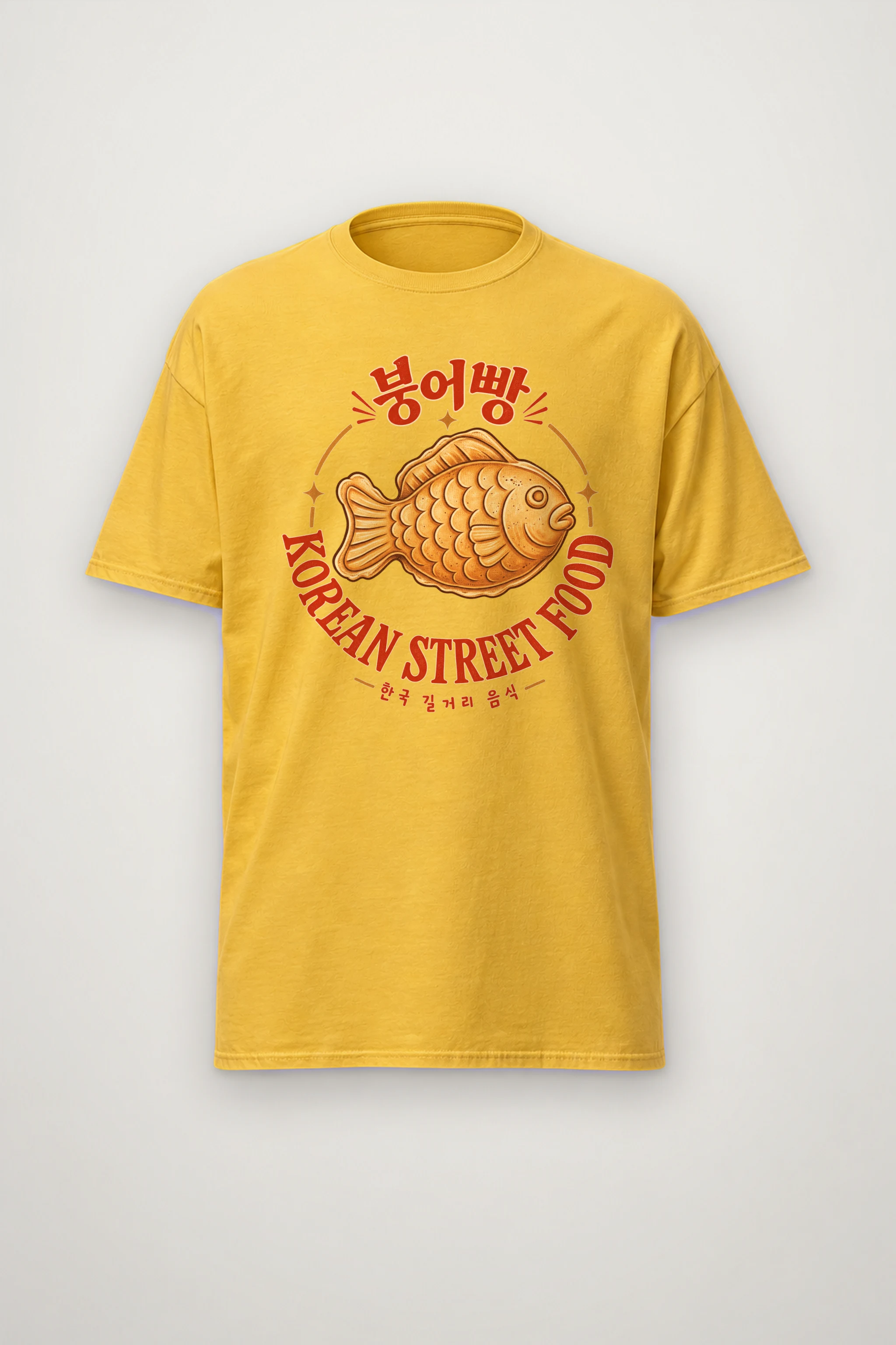 "Bungeoppang Street Food" Heavyweight Unisex Crewneck T-shirt
