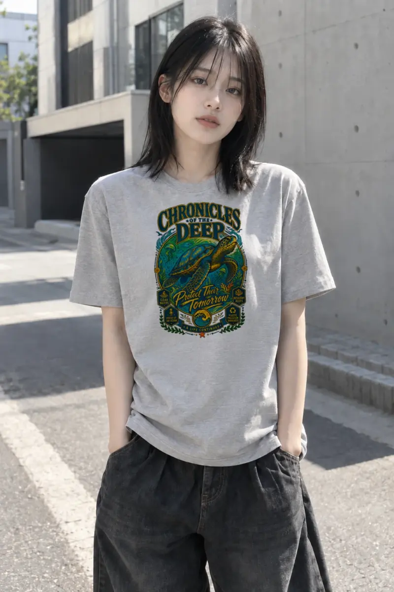 "Chronicles Of The Deep" Heavyweight Unisex Crewneck T-shirt | Gildan 5000