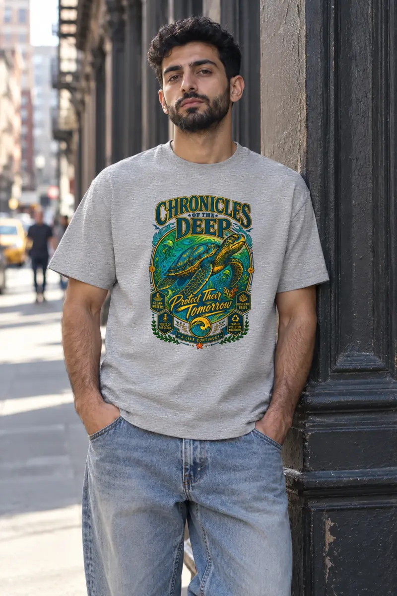 "Chronicles Of The Deep" Heavyweight Unisex Crewneck T-shirt