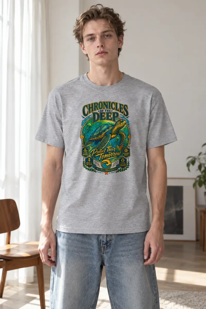 "Chronicles Of The Deep" Heavyweight Unisex Crewneck T-shirt