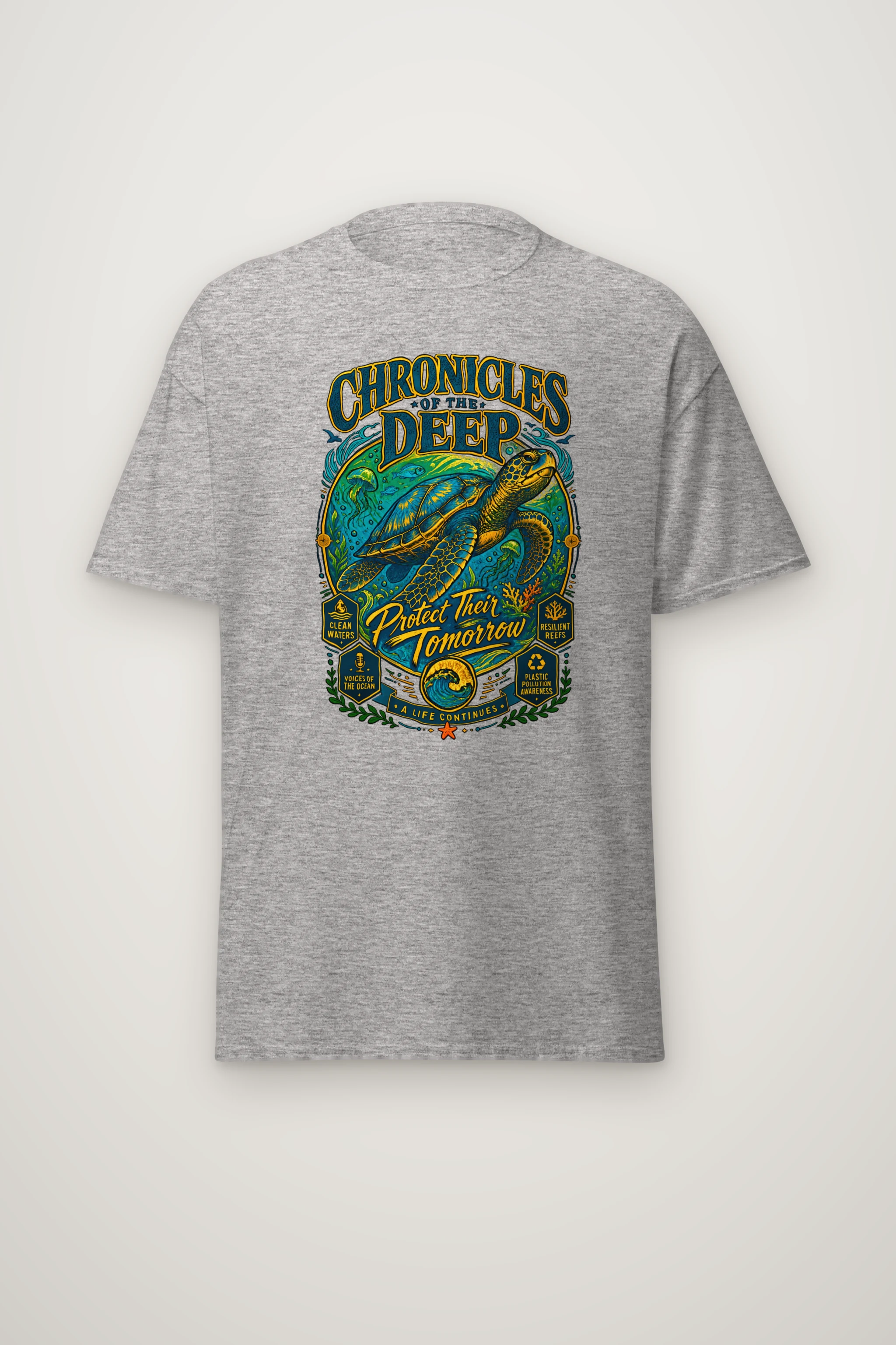 "Chronicles Of The Deep" Heavyweight Unisex Crewneck T-shirt