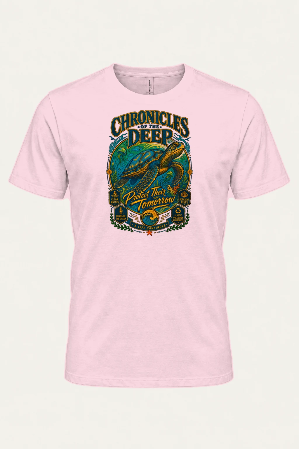 "Chronicles Of The Deep" Heavyweight Unisex Crewneck T-shirt | Gildan 5000