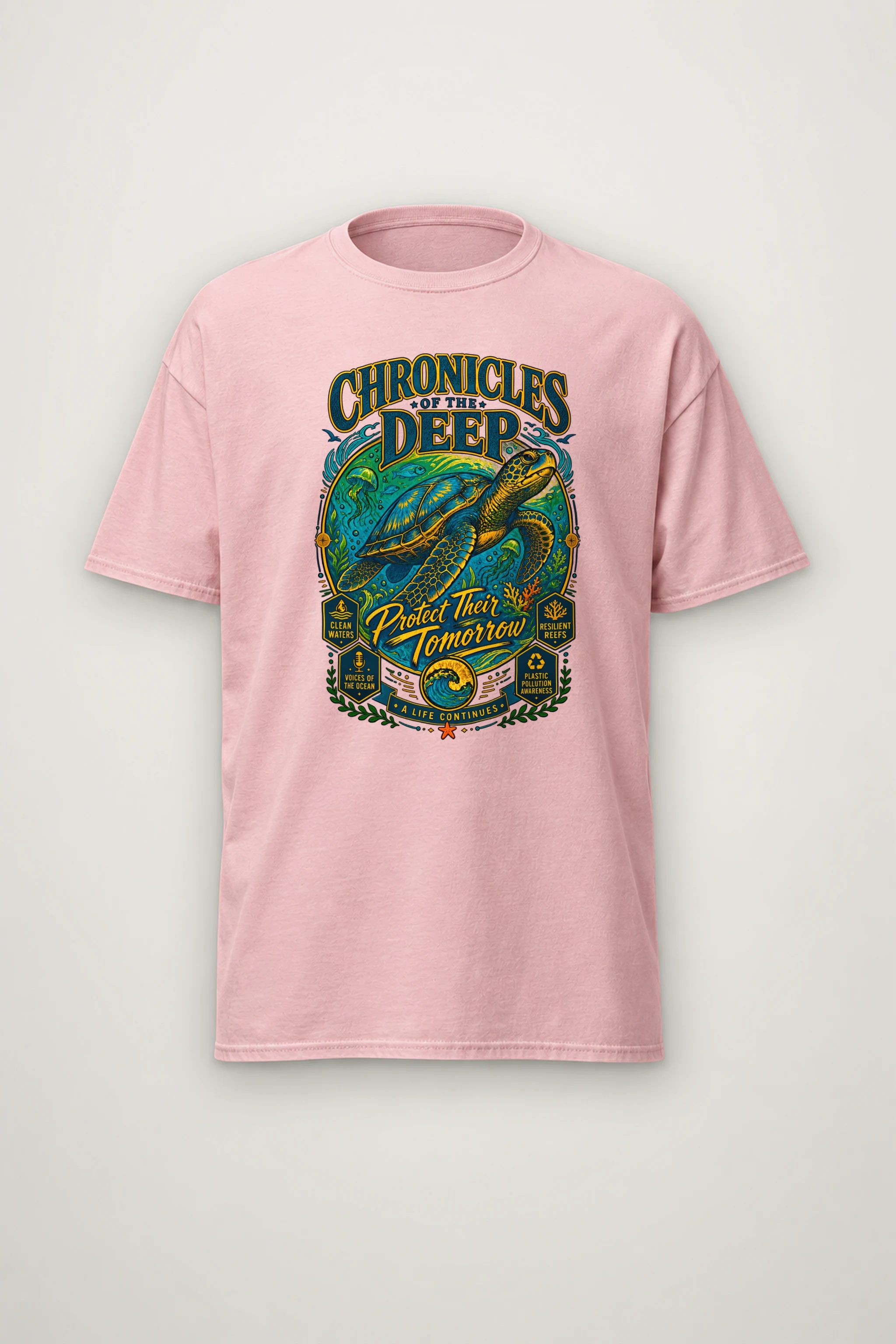 "Chronicles Of The Deep" Heavyweight Unisex Crewneck T-shirt