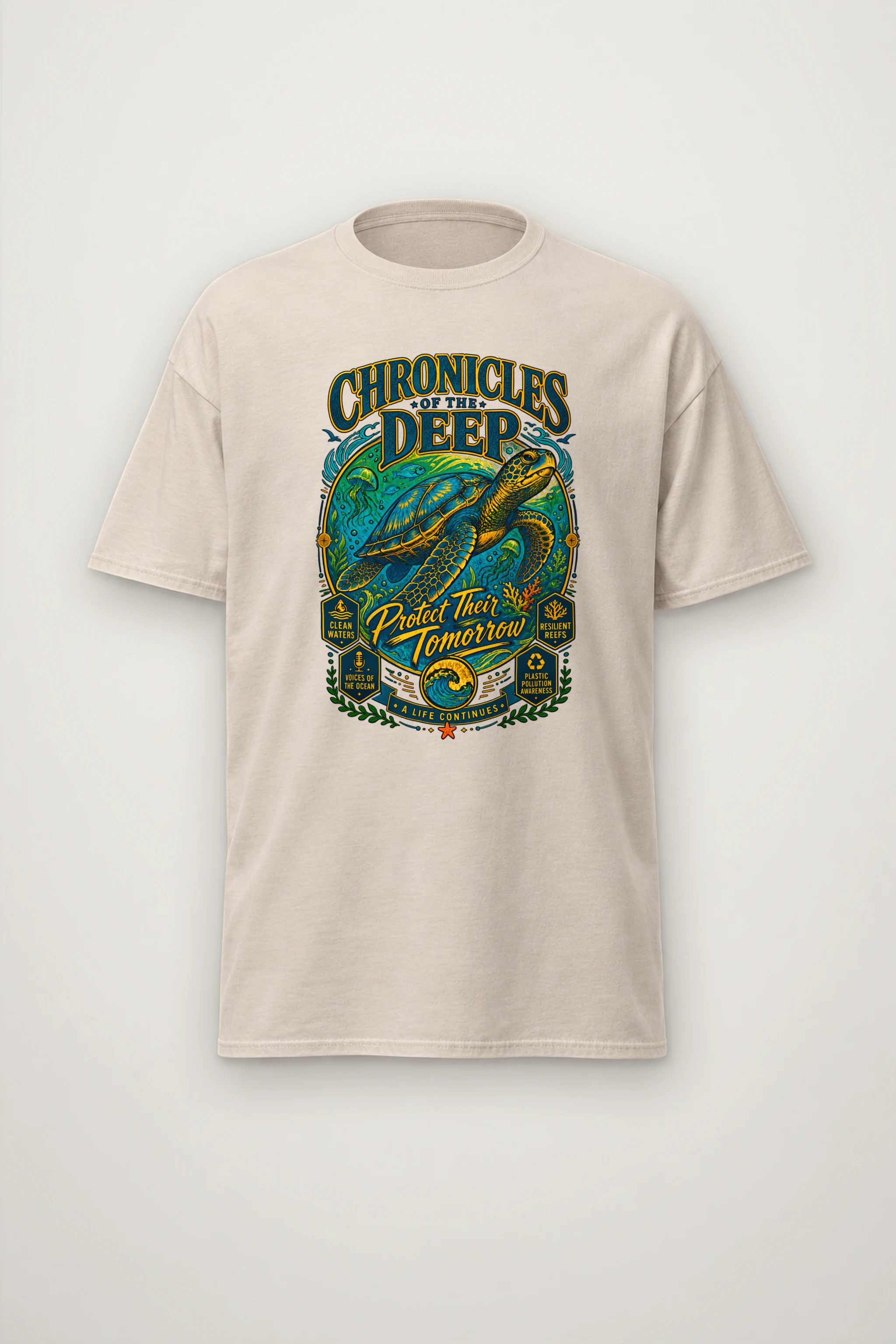 "Chronicles Of The Deep" Heavyweight Unisex Crewneck T-shirt