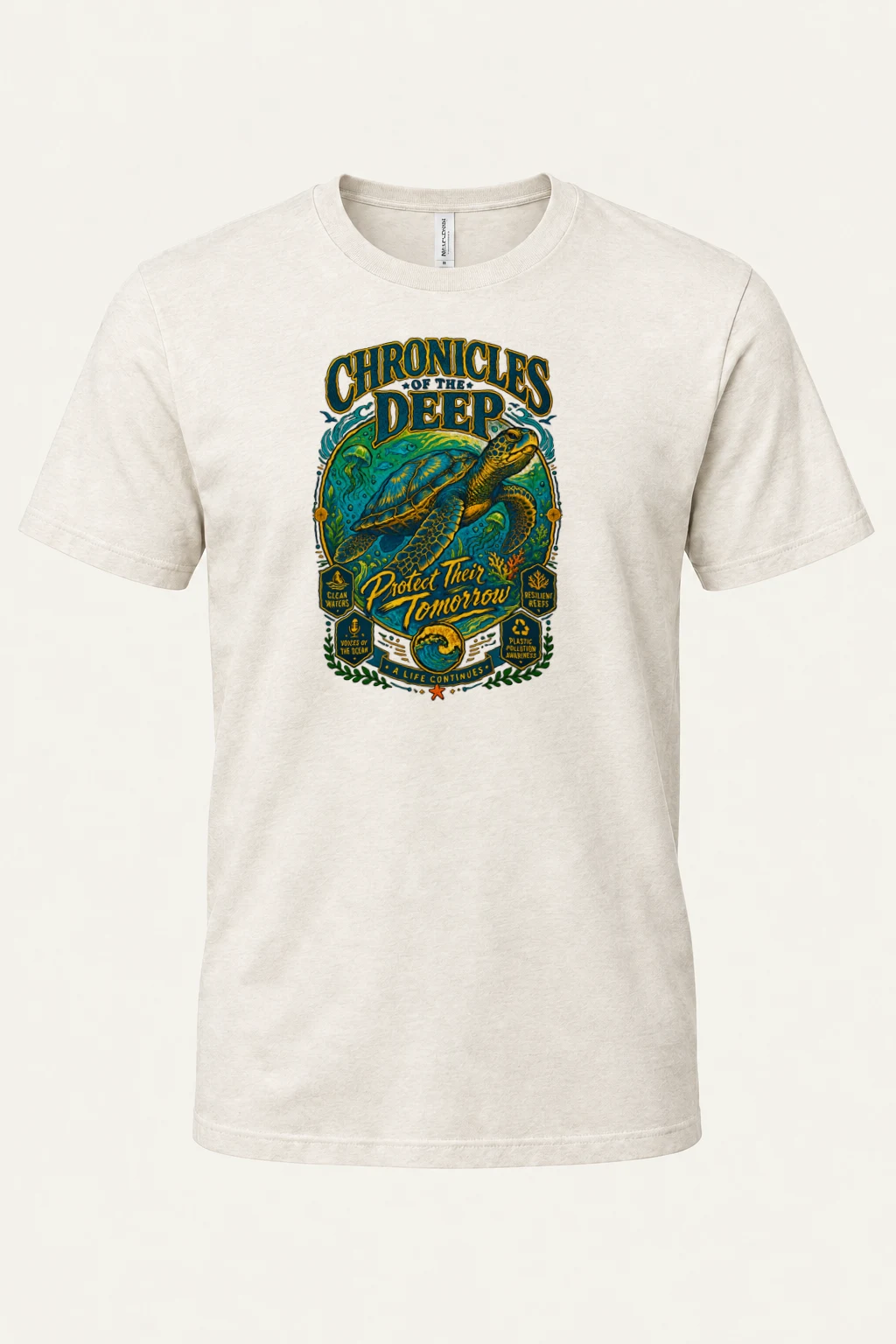 "Chronicles Of The Deep" Heavyweight Unisex Crewneck T-shirt | Gildan 5000