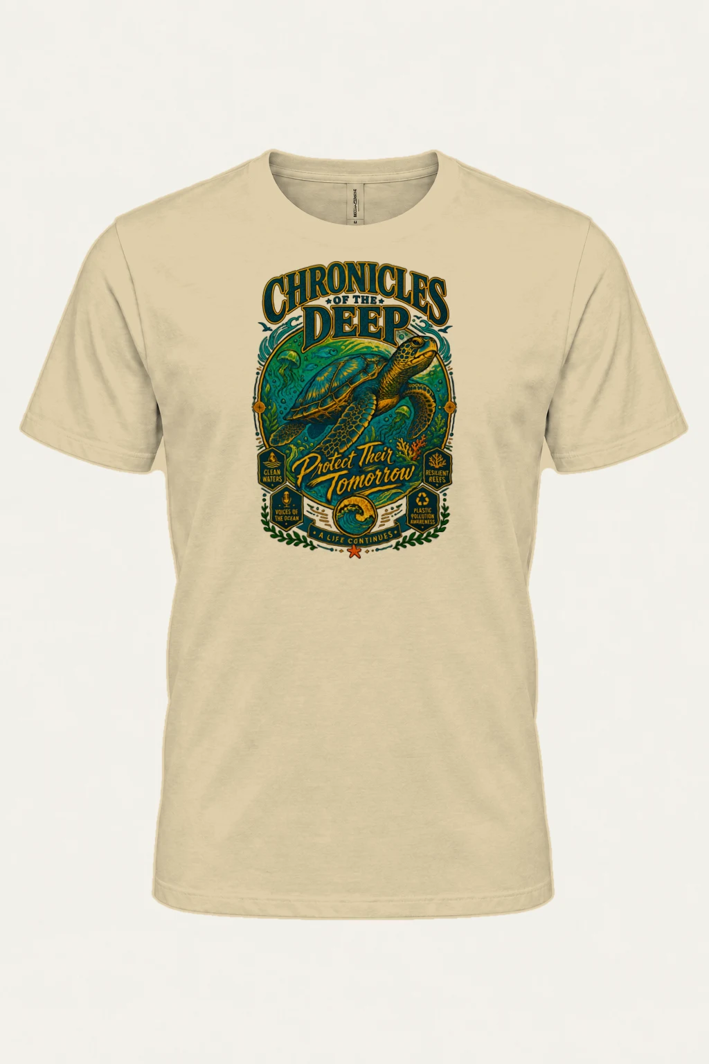 "Chronicles Of The Deep" Heavyweight Unisex Crewneck T-shirt | Gildan 5000