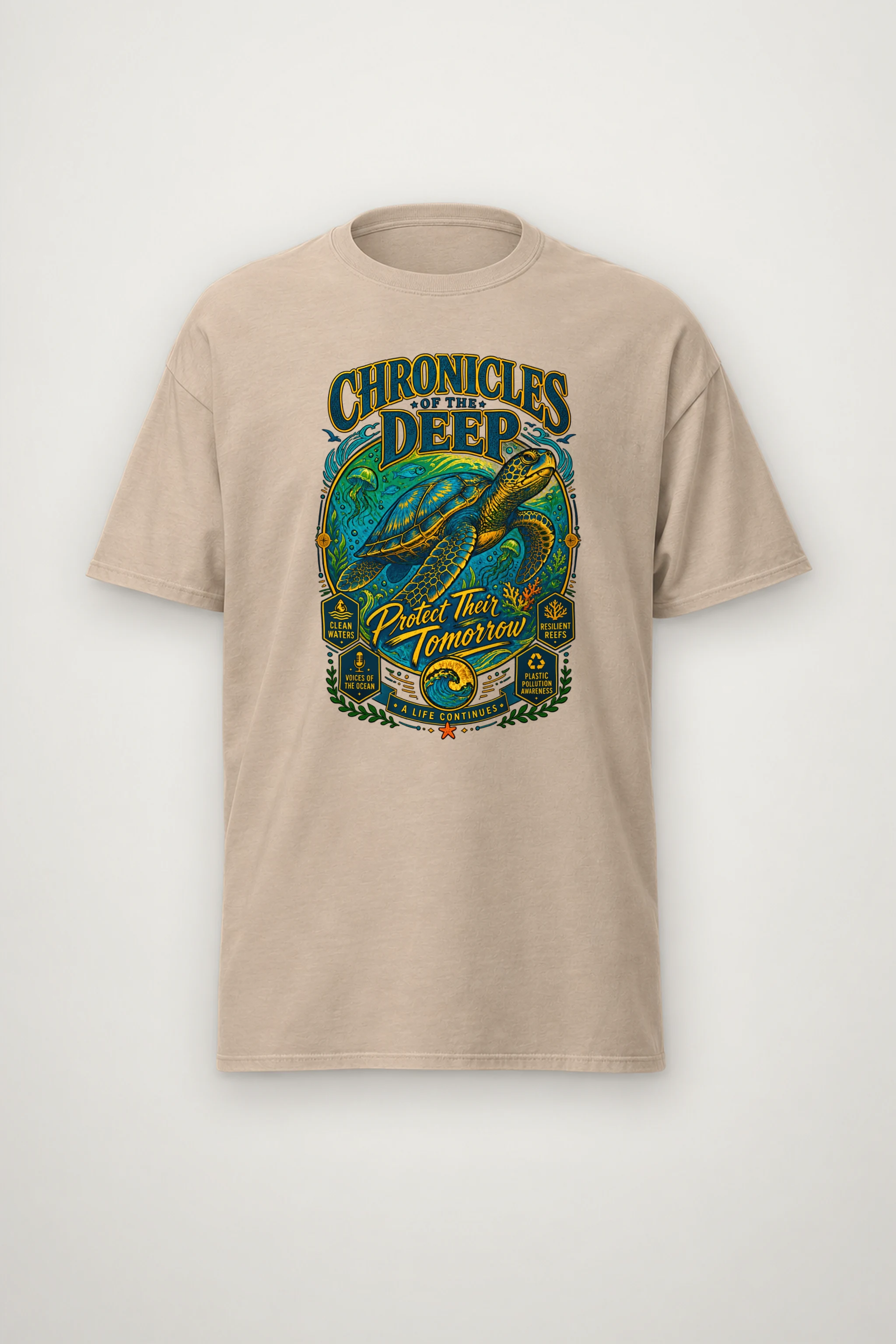 "Chronicles Of The Deep" Heavyweight Unisex Crewneck T-shirt