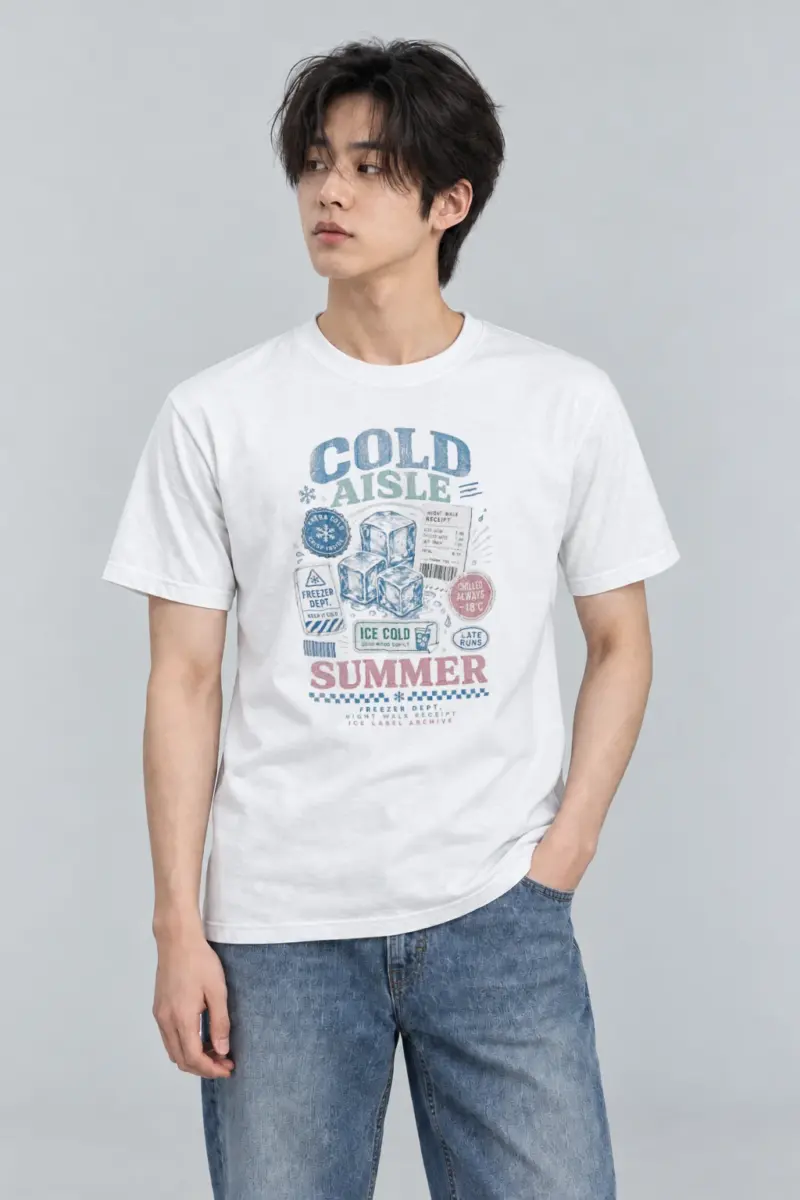 "Cold aisle" Heavyweight Unisex Crewneck T-shirt