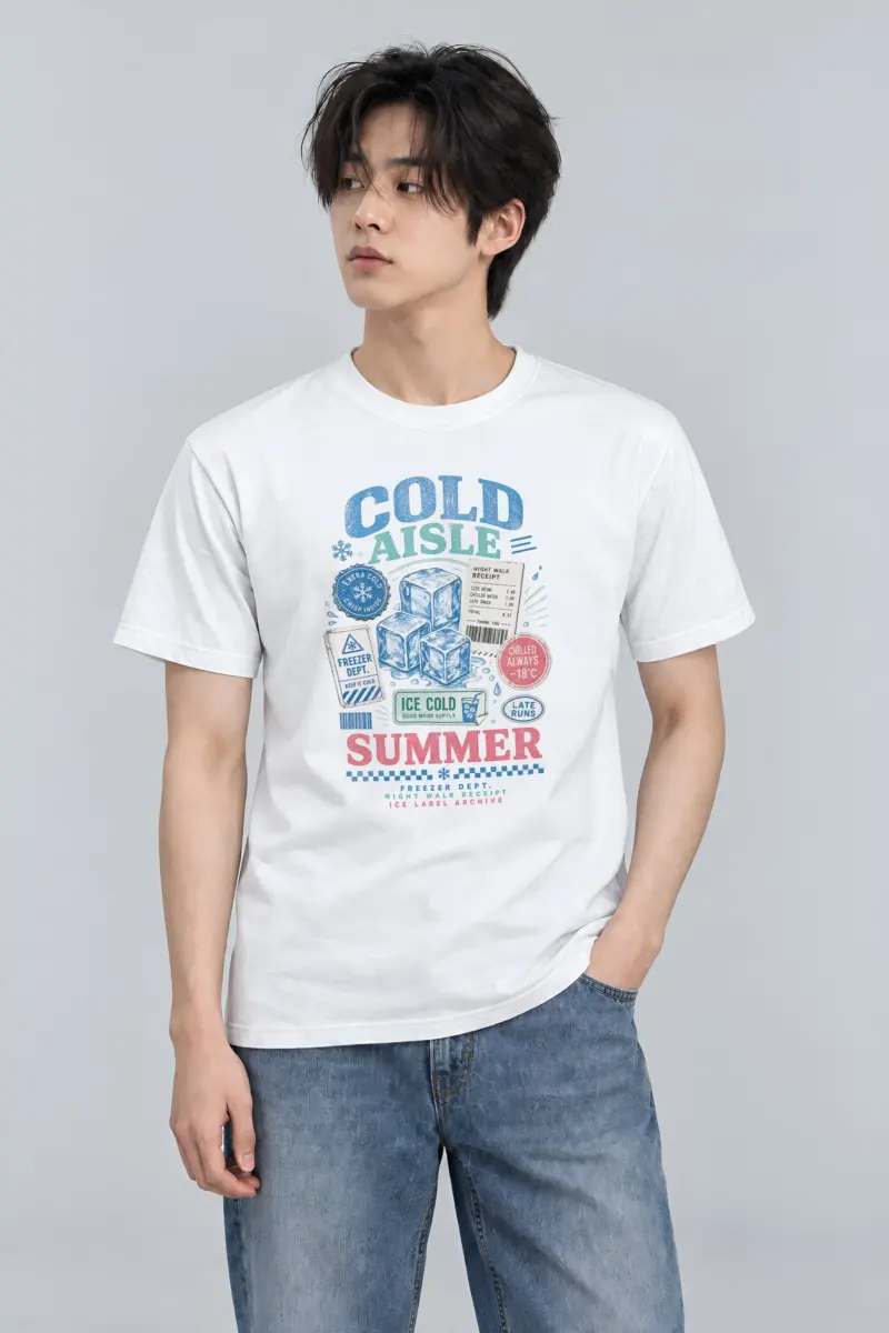 "Cold aisle" Heavyweight Unisex Crewneck T-shirt