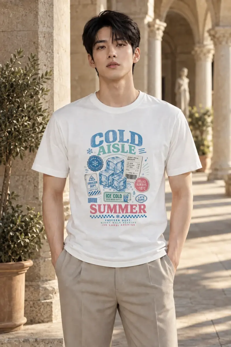 “Cold aisle” Heavyweight Unisex Crewneck T-shirt | Gildan 5000