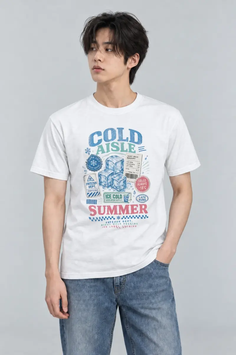 “Cold aisle” Heavyweight Unisex Crewneck T-shirt | Gildan 5000