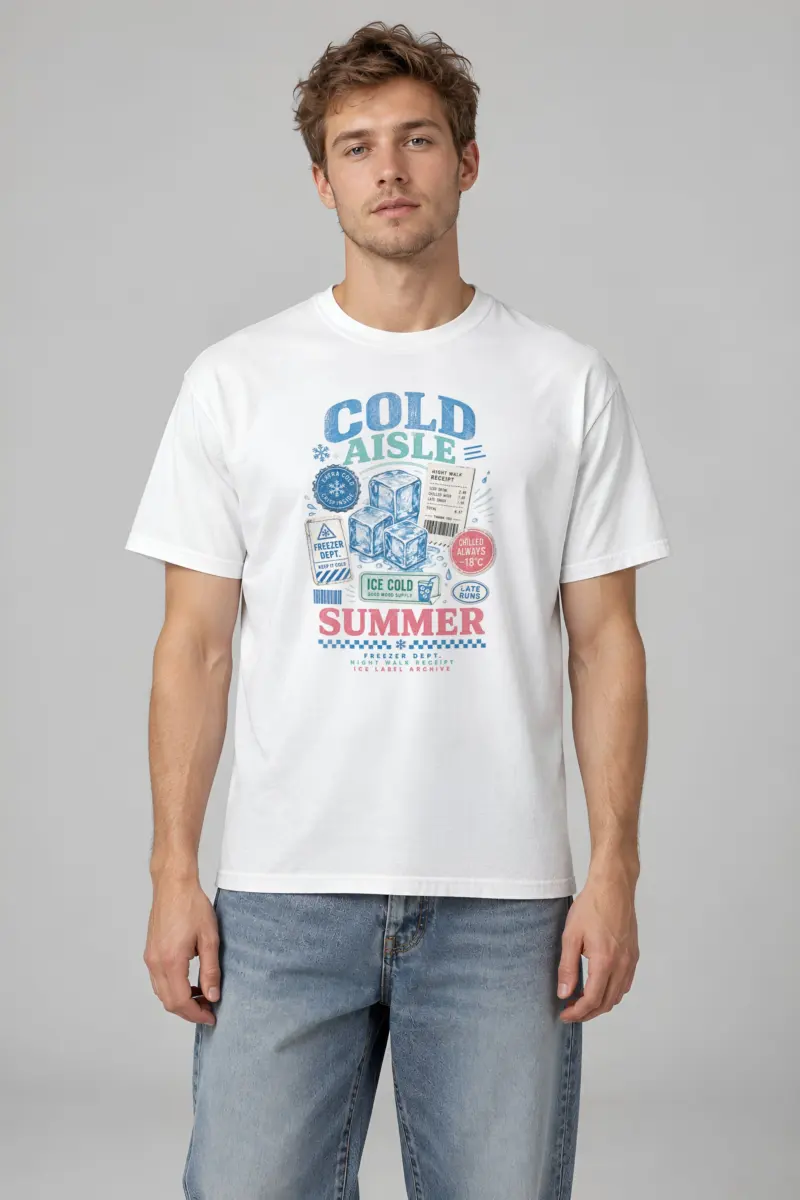 "Cold aisle" Heavyweight Unisex Crewneck T-shirt