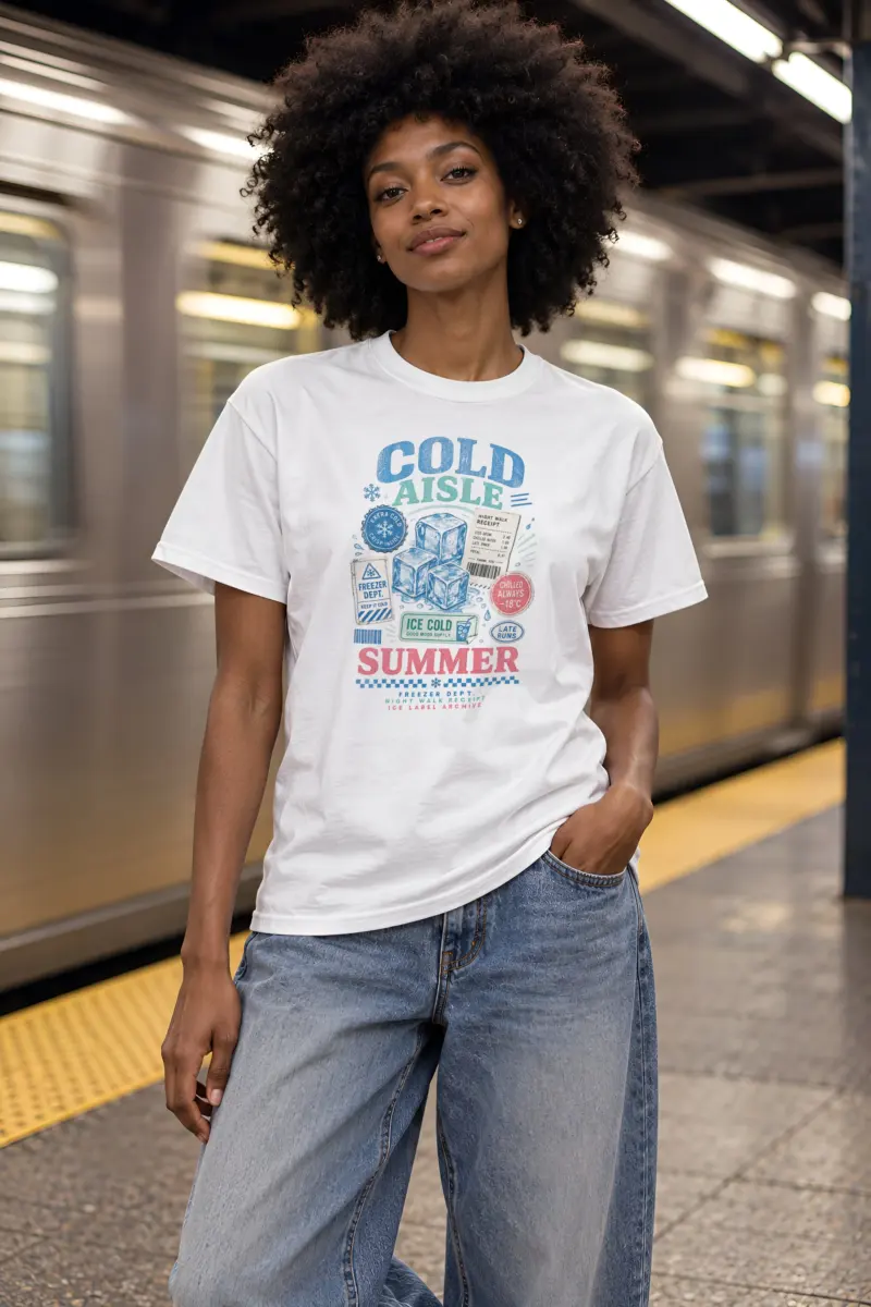 "Cold aisle" Heavyweight Unisex Crewneck T-shirt
