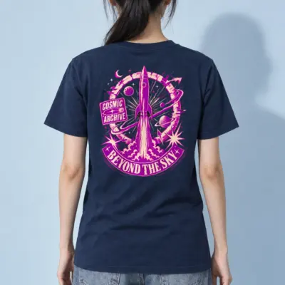 "Cosmic Archive" Heavyweight Unisex Crewneck T-shirt
