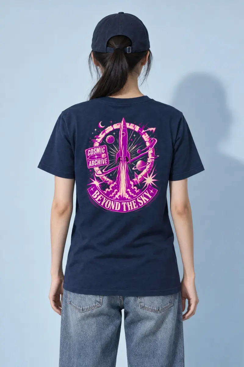 "Cosmic Archive" Heavyweight Unisex Crewneck T-shirt