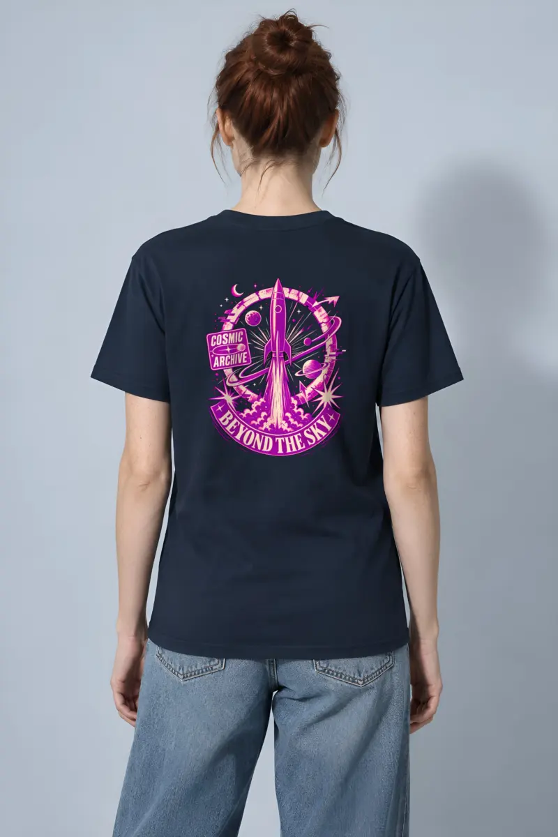 "Cosmic Archive" Heavyweight Unisex Crewneck T-shirt