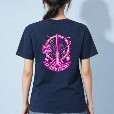 "Cosmic Archive" Heavyweight Unisex Crewneck T-shirt
